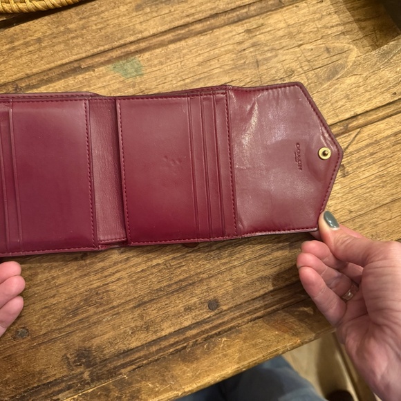 Coach Signature Trifold Wallet with Gold Hardware - Picture 2 of 6